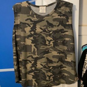 Distressed Camo Tank